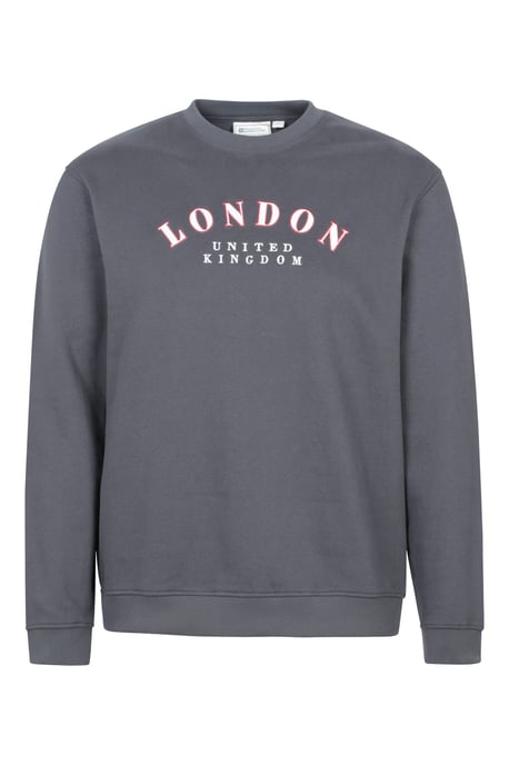 Regional Men's London Sweatshirt Crew Neck Comfy Everyday Pullover Charcoal - Image 1