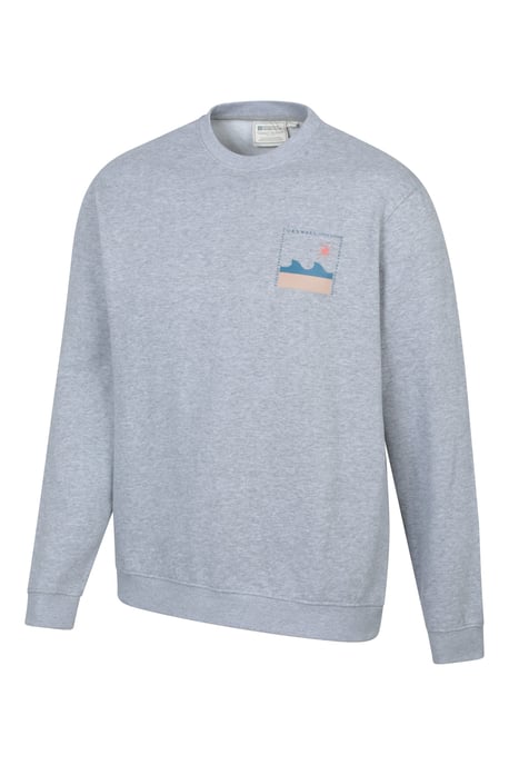 Regional Men's Cornwall Graphic Sweatshirt Crew Neck Comfy Pullover Light Grey - Image 4