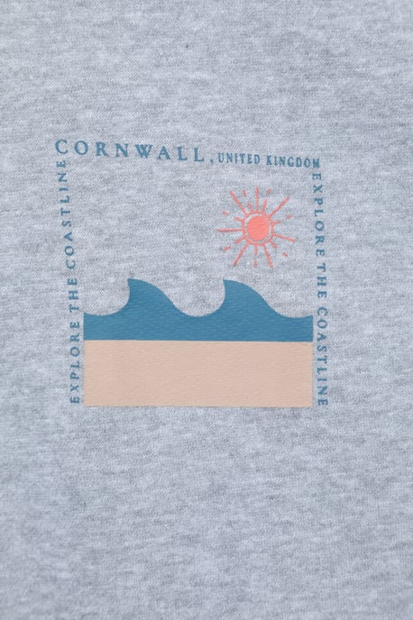 Regional Men's Cornwall Graphic Sweatshirt Crew Neck Comfy Pullover Light Grey - Image 6