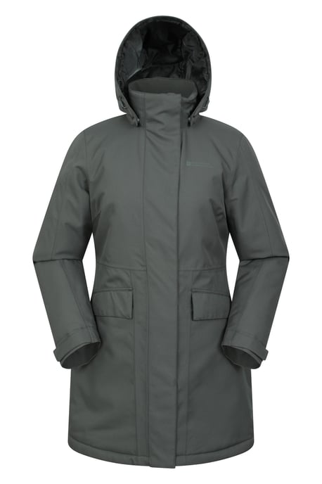 'Rain On' Women's Padded Jacket Waterproof Breathable Hooded Rain Coat Khaki - Image 5
