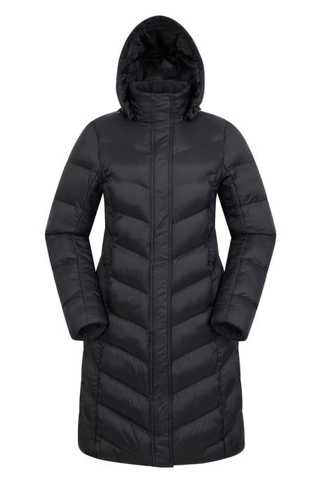'Alexa' Women's Padded Jacket Water Resistant Warm Winter Hooded Coat Black - Image 5