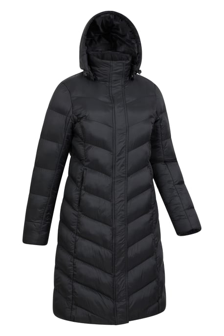 'Alexa' Women's Padded Jacket Water Resistant Warm Winter Hooded Coat Black - Image 6