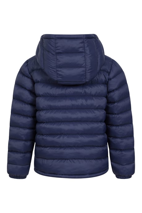'Seasons' Kids Padded Jacket with Side Pockets Fur Lined Water Resistant School Coat Navy - Image 4