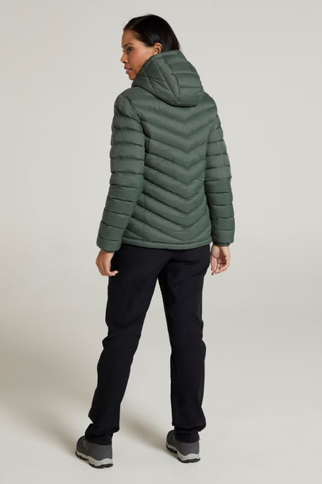 'Seasons' Women's Padded Jacket Water Resistant Insulated Winter Coat Olive - Image 4