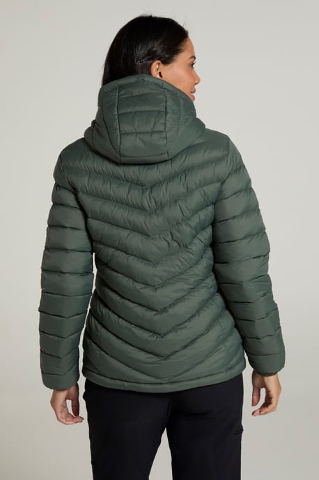 'Seasons' Women's Padded Jacket Water Resistant Insulated Winter Coat Olive - Image 5