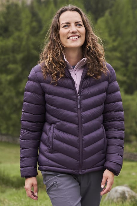 'Seasons' Women's Padded Jacket Water Resistant Insulated Winter Coat Purple - Image 1
