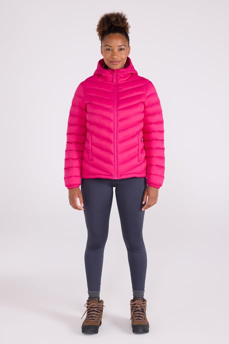 'Seasons' Women's Padded Jacket Water Resistant Insulated Winter Coat Pink - Image 3