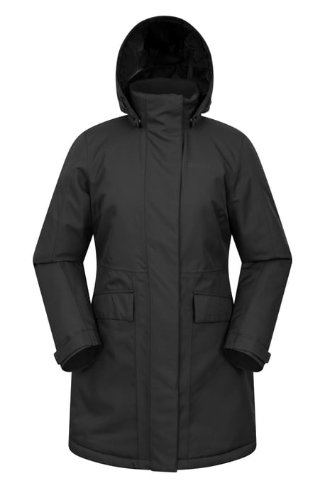 'Rain On' Women's Padded Jacket Waterproof Breathable Hooded Rain Coat Black - Image 5