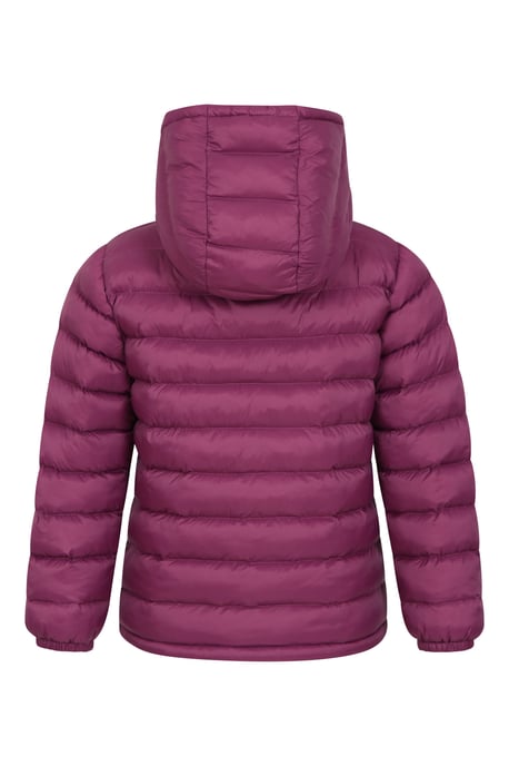 'Seasons' Kids Padded Jacket with Side Pockets Fur Lined Water Resistant School Coat Berry - Image 4