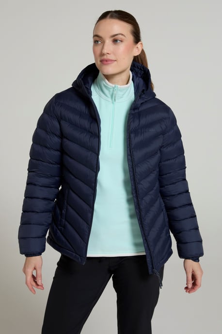 'Seasons' Women's Padded Jacket Water Resistant Insulated Winter Coat Dark Blue - Image 4