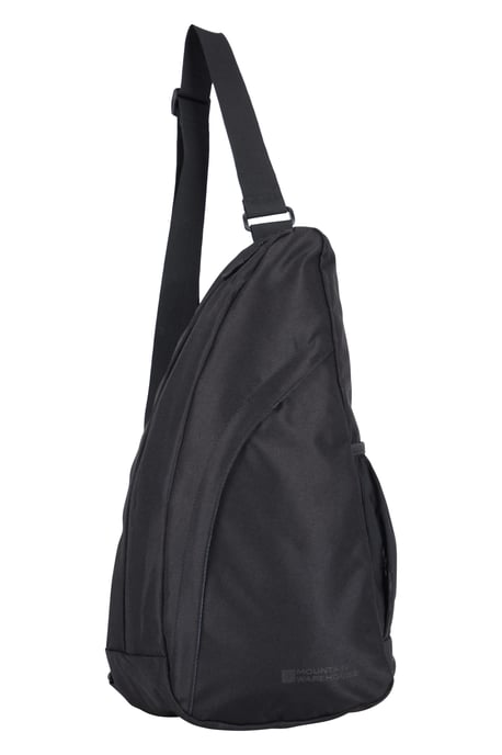 'Classic' Sling Bag Water Resistant Crossbody Shoulder Travel Day Pack Black - Image 1