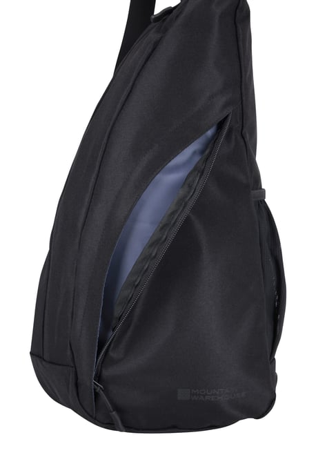 'Classic' Sling Bag Water Resistant Crossbody Shoulder Travel Day Pack Black - Image 4