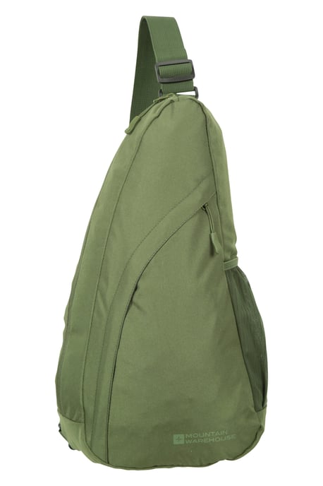 'Classic' Sling Bag Water Resistant Crossbody Shoulder Travel Day Pack Khaki - Image 1