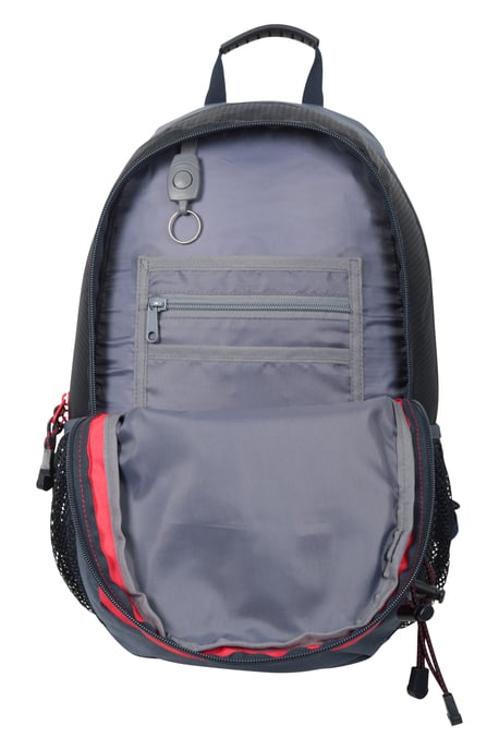'Quest' Laptop Bag with Bottle Pocket Water Resistant Work Travel School Backpack Navy - Image 5