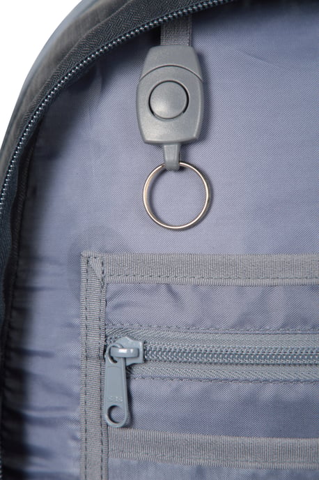 'Quest' Laptop Bag with Bottle Pocket Water Resistant Work Travel School Backpack Navy - Image 6