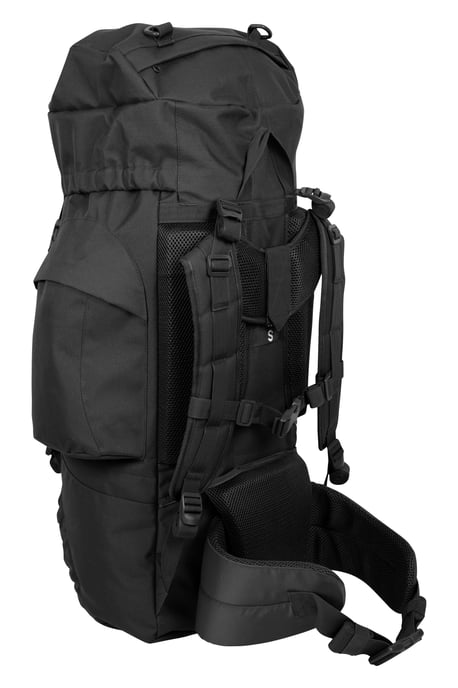 'Tor' Rucksack with Multiple Pockets Waterproof Travel Backpack Black - Image 3