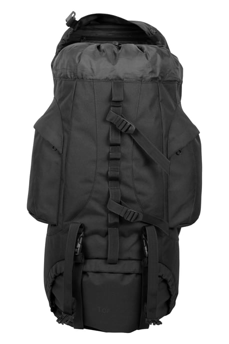 'Tor' Rucksack with Multiple Pockets Waterproof Travel Backpack Black - Image 4