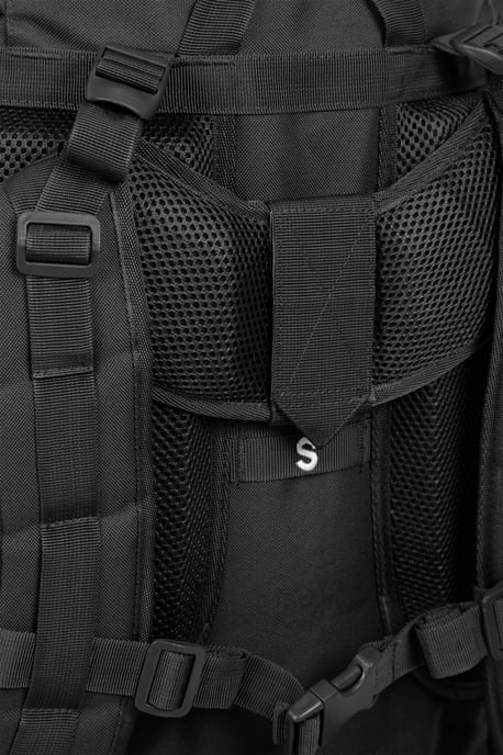 'Tor' Rucksack with Multiple Pockets Waterproof Travel Backpack Black - Image 6