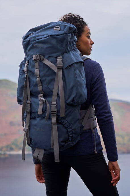 'Tor' Rucksack with Multiple Pockets Waterproof Travel Backpack Dark Blue - Image 1