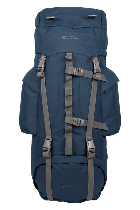 'Tor' Rucksack with Multiple Pockets Waterproof Travel Backpack Dark Blue - Image 3