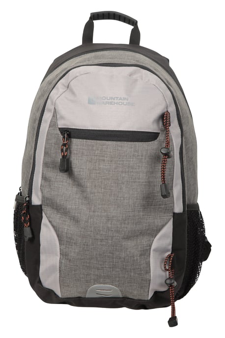 'Quest' Laptop Bag with Bottle Pocket Water Resistant Work Travel School Backpack Grey - Image 2
