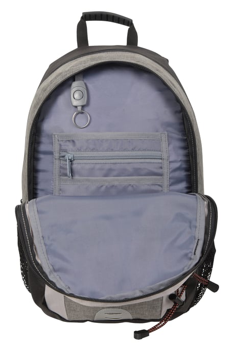 'Quest' Laptop Bag with Bottle Pocket Water Resistant Work Travel School Backpack Grey - Image 5