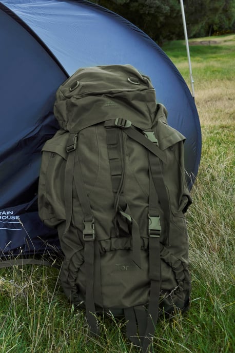 'Tor' Rucksack with Multiple Pockets Waterproof Travel Backpack Khaki - Image 1