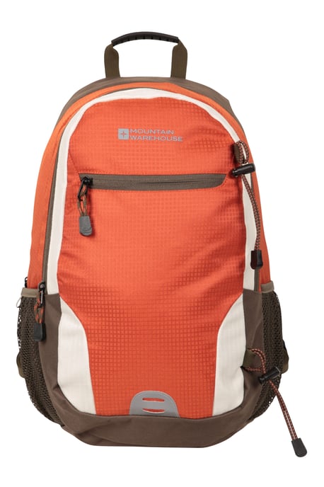 'Quest' Laptop Bag with Bottle Pocket Water Resistant Work Travel School Backpack Rust - Image 3