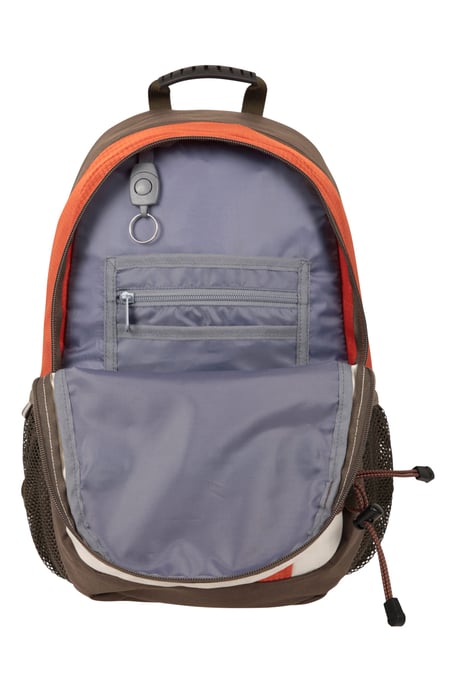'Quest' Laptop Bag with Bottle Pocket Water Resistant Work Travel School Backpack Rust - Image 5