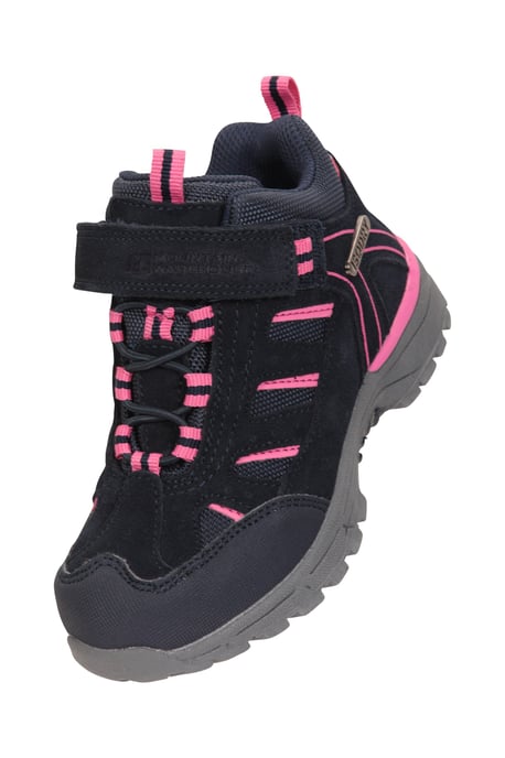 'Drift' Junior Kids Boots Waterproof EVA Footbed Casual Hiking Shoes Navy - Image 6