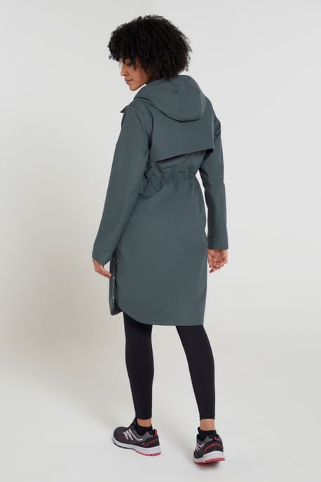 'Hannah' Women's Mac Jacket Waterproof Breathable Stylish Hooded Coat Khaki - Image 3