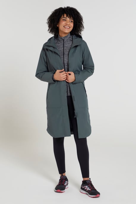 'Hannah' Women's Mac Jacket Waterproof Breathable Stylish Hooded Coat Khaki - Image 4