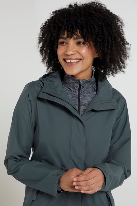 'Hannah' Women's Mac Jacket Waterproof Breathable Stylish Hooded Coat Khaki - Image 5