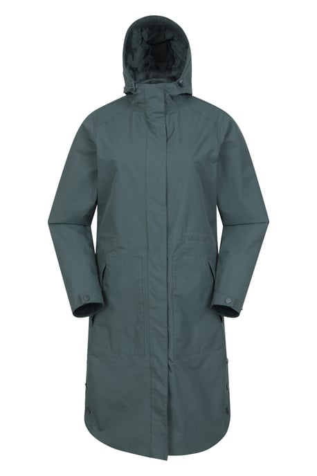 'Hannah' Women's Mac Jacket Waterproof Breathable Stylish Hooded Coat Khaki - Image 6