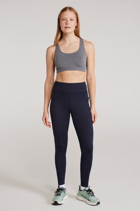 Women's Antibacterial Seamless Bra Stretchy Racerback Sports Bralette Charcoal - Image 3