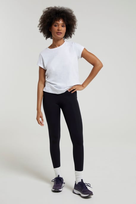 'Blackout' High Waisted Leggings Women's Stretchy Sweat Wicking Tights Black - Image 2