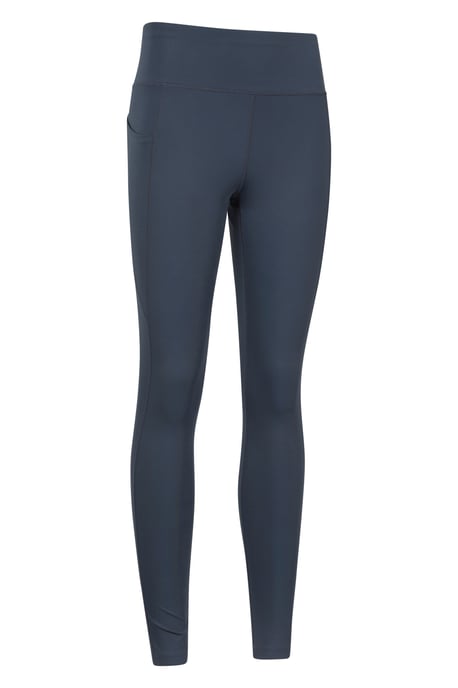 'Blackout' High Waisted Leggings Women's Stretchy Sweat Wicking Tights Dark Grey - Image 6