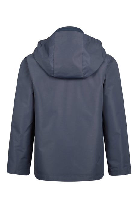 'Fell' Kids 3 in 1 Jacket with Pockets Water Resistant Hooded Coat Navy - Image 3