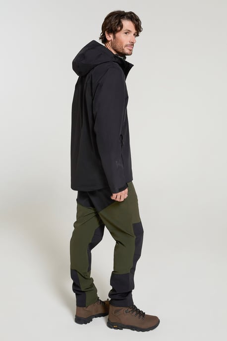 'Brisk Extreme' Men's Jacket with Multiple Pockets Mesh Lined Waterproof Coat Black - Image 3