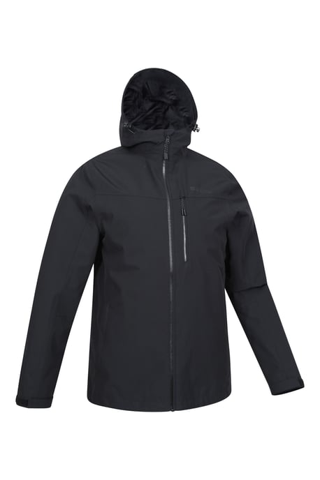 'Brisk Extreme' Men's Jacket with Multiple Pockets Mesh Lined Waterproof Coat Black - Image 6