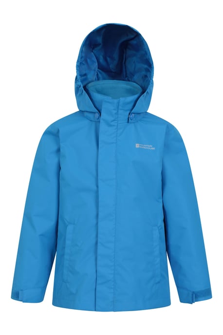 'Fell' Kids 3 in 1 Jacket with Pockets Water Resistant Hooded Coat Medium Blue - Image 5