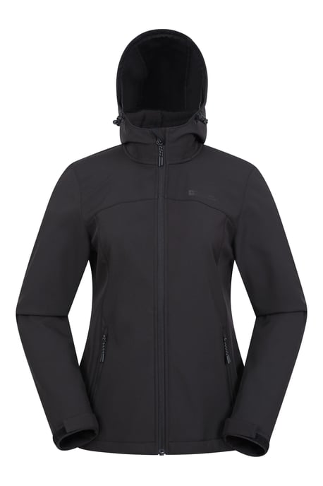 'Exodus' Women's Softshell Jacket with Multiple Pockets Water Resistant Coat Black - Image 6