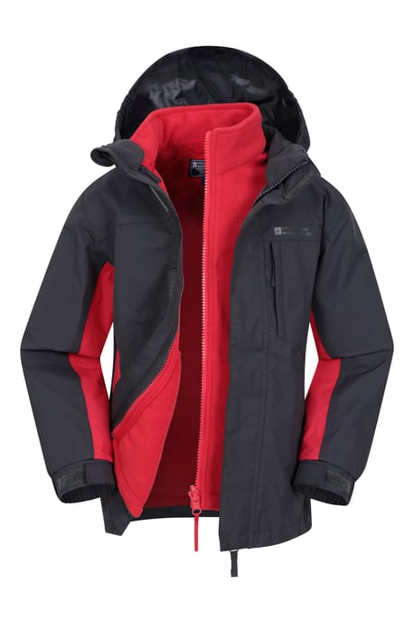 'Cannonball' Kids Waterproof Jacket with Multiple Pockets Breathable Warm Coat Grey - Image 2