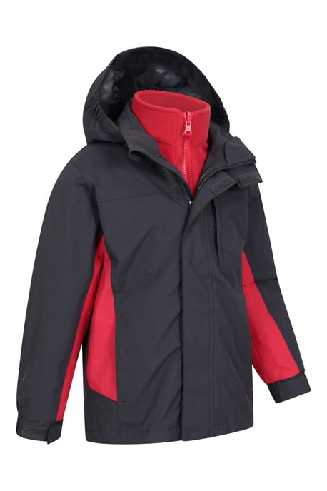 'Cannonball' Kids Waterproof Jacket with Multiple Pockets Breathable Warm Coat Grey - Image 3