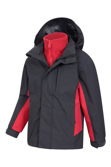 'Cannonball' Kids Waterproof Jacket with Multiple Pockets Breathable Warm Coat Grey - Image 5