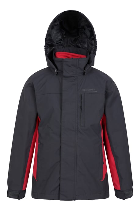 'Cannonball' Kids Waterproof Jacket with Multiple Pockets Breathable Warm Coat Grey - Image 6