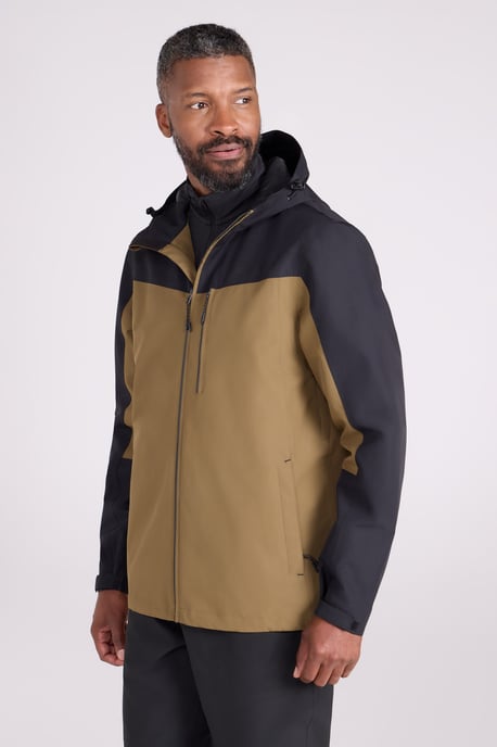 'Brisk Extreme' Men's Jacket with Multiple Pockets Mesh Lined Waterproof Coat Forest Green - Image 2
