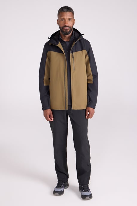 'Brisk Extreme' Men's Jacket with Multiple Pockets Mesh Lined Waterproof Coat Forest Green - Image 3