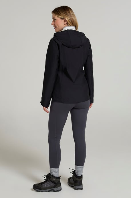 'Iona' Women's Softshell Jacket with Multiple Pockets Water Resistant Casual Everyday Coat Black - Image 3