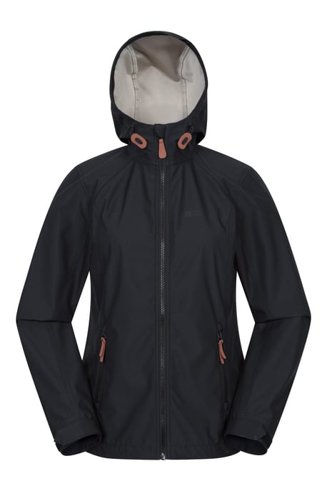 'Iona' Women's Softshell Jacket with Multiple Pockets Water Resistant Casual Everyday Coat Black - Image 5